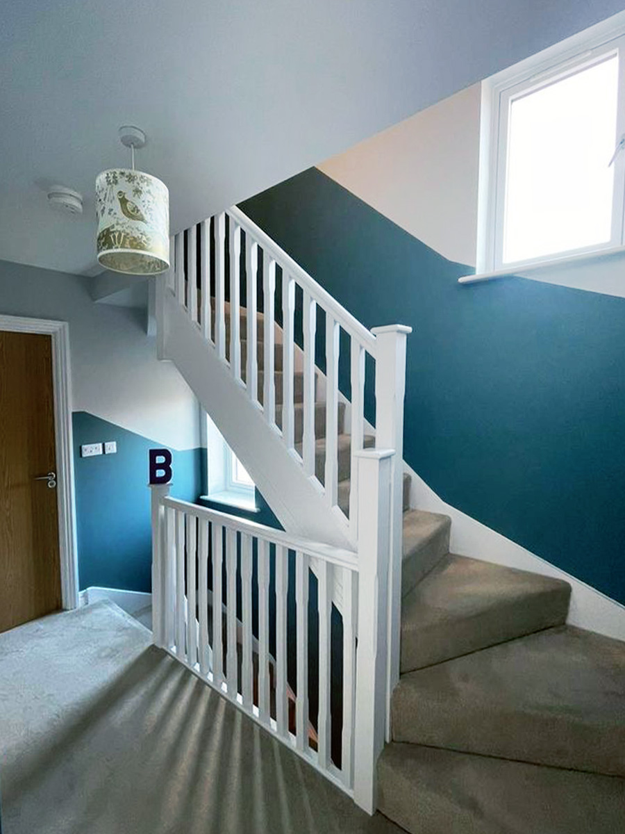3-Storey Hall Stairs & Landing, Painted Duo